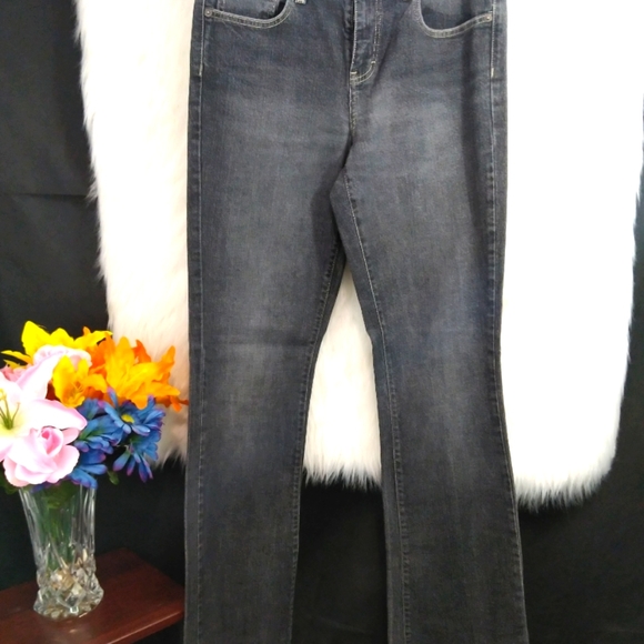 Calvin Klein Black Flare Leg Jeans Size 6 - Picture 2 of 13